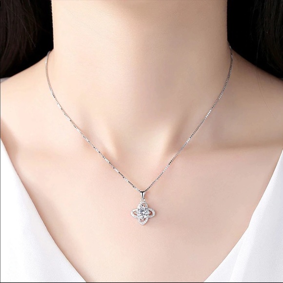 Sterling Silver CZ Necklace - Picture 3 of 3